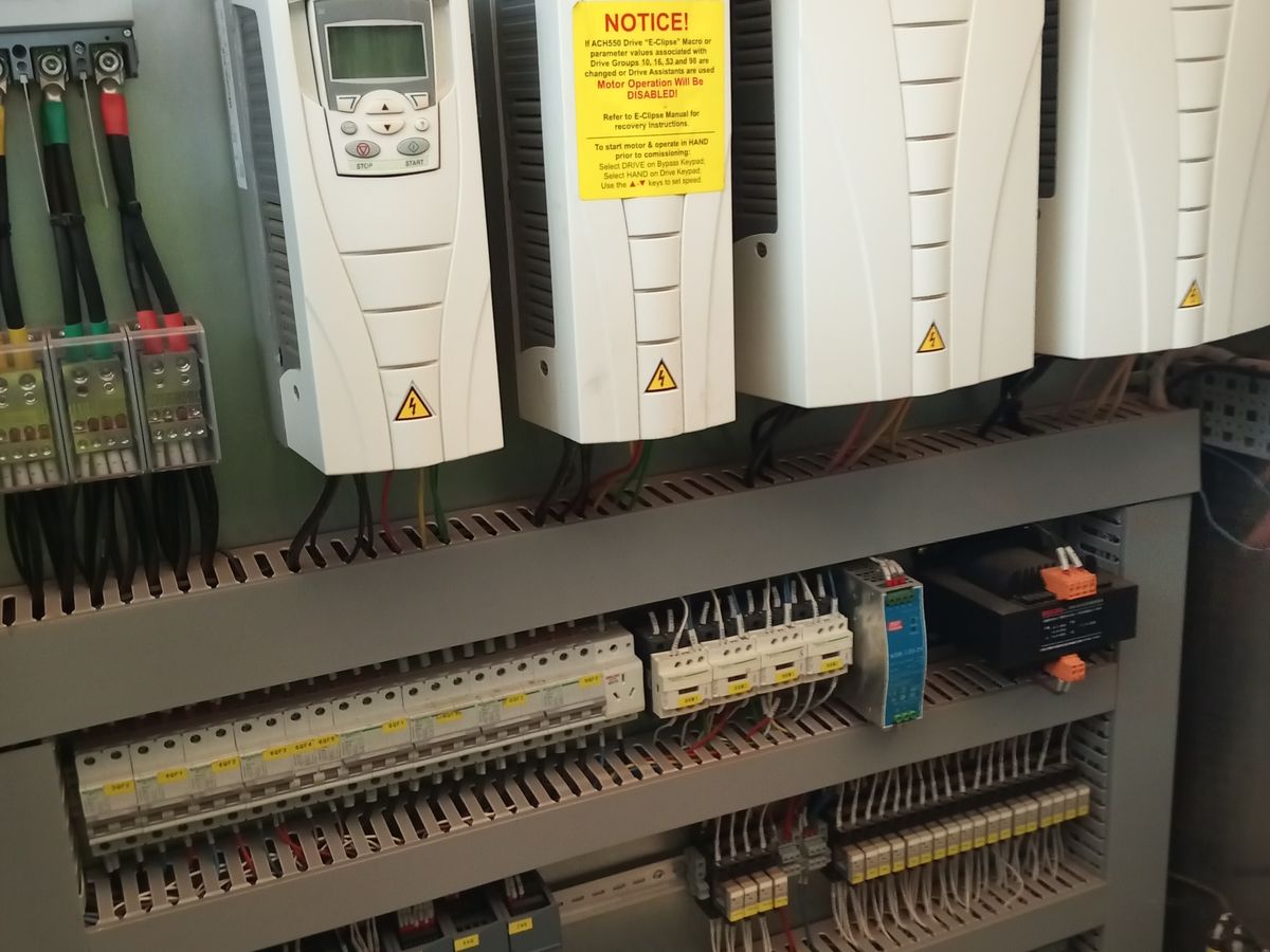 Chiller and pump VFD panel