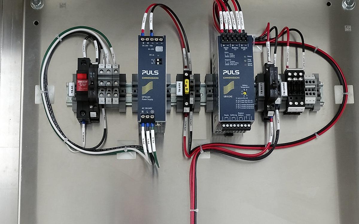 DIN rail power distribution with surge protection