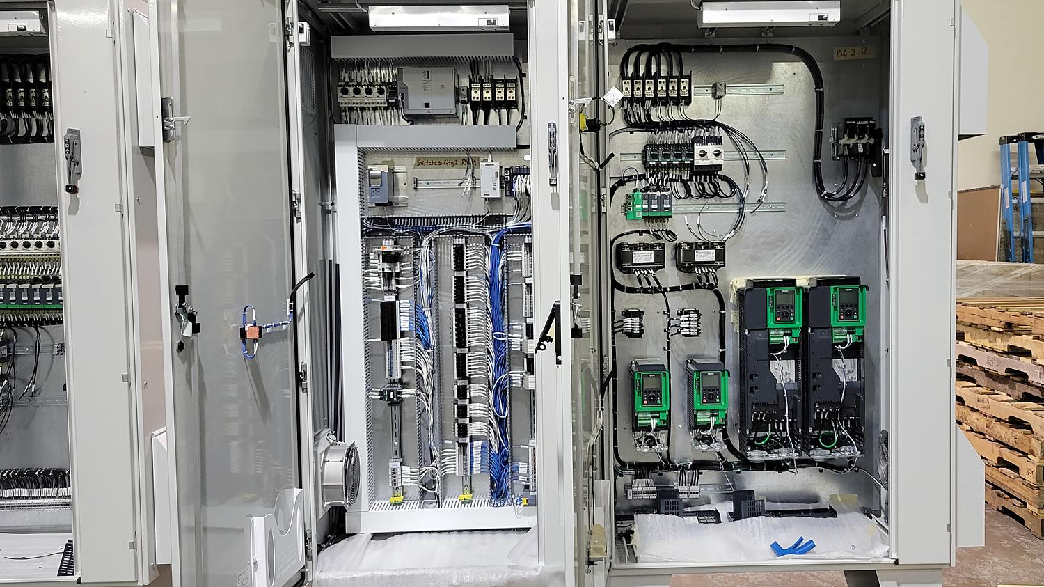 Control panel under construction in the HPS shop